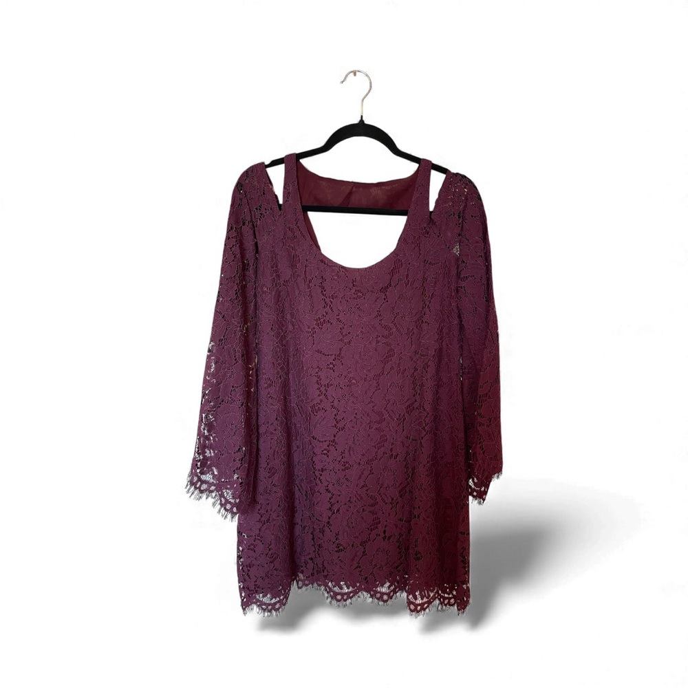 Chaser Deep Purple Lace Dress